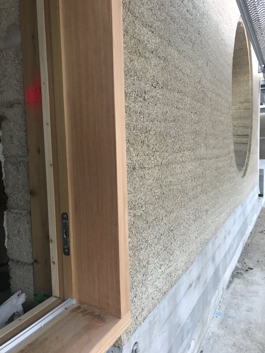 HanfKalk Wand HempLime Wall round window